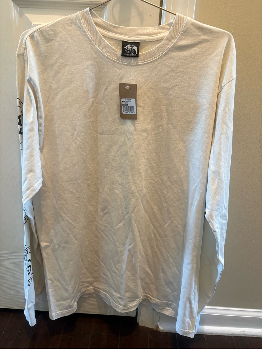 New with Tags Stussy Long Sleeve Crewneck Shirt - White Medium